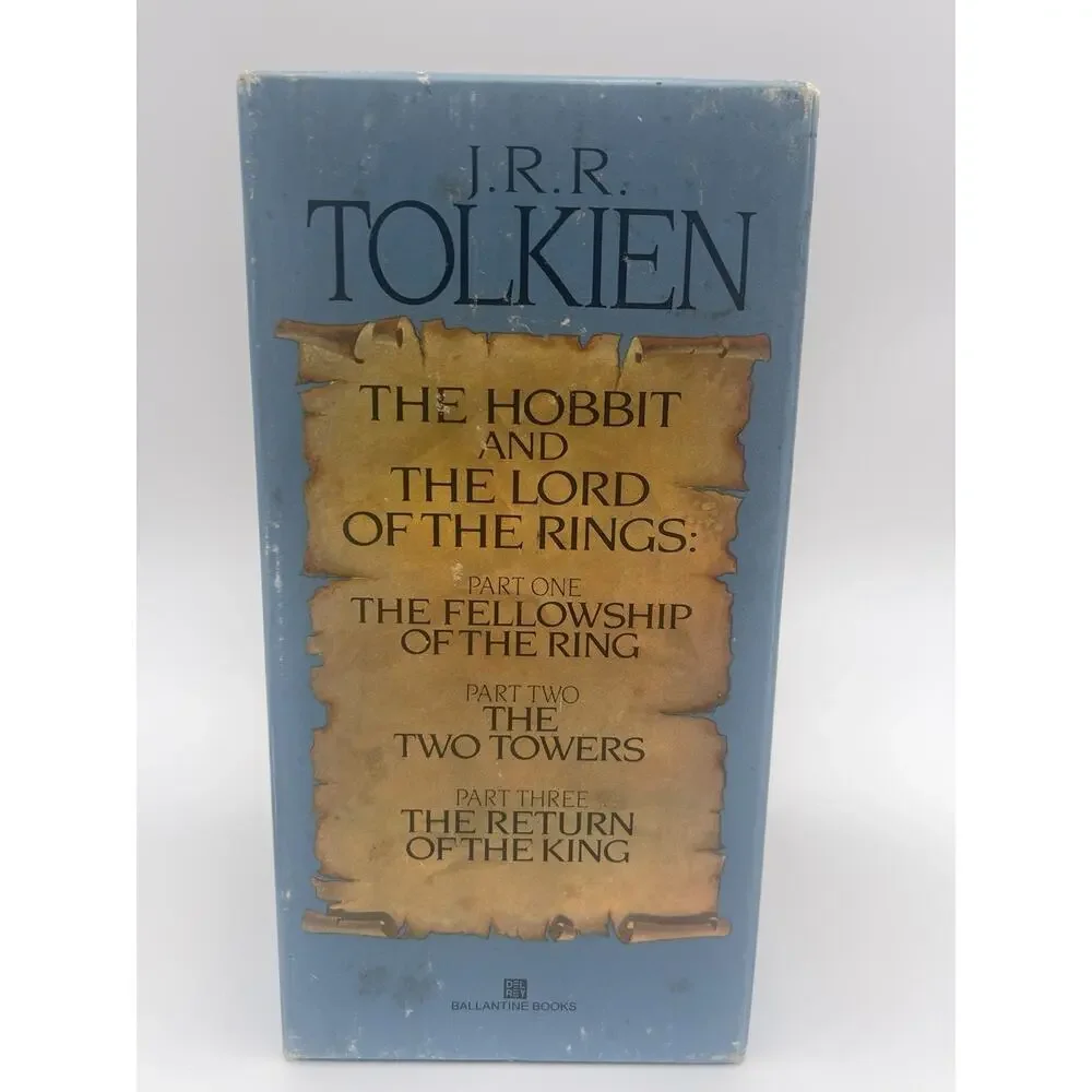 Lord of the Rings JRR Tolkien Box Set 1986 Ballantine 4 Paperback Books, Hobbit - Picture 16 of 16